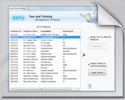 Employee Tour and Training Management Software Screenshot