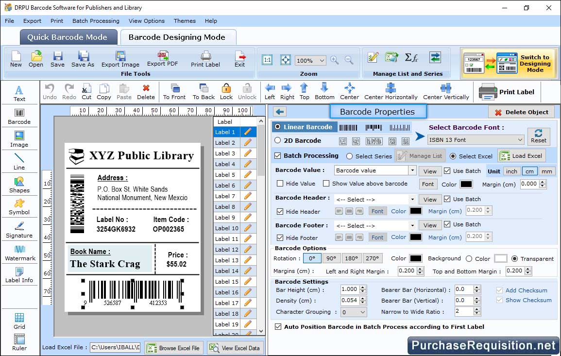 Barcode Properties