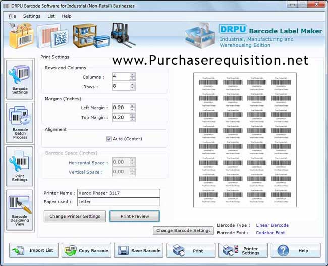Barcode Maker for Warehousing software