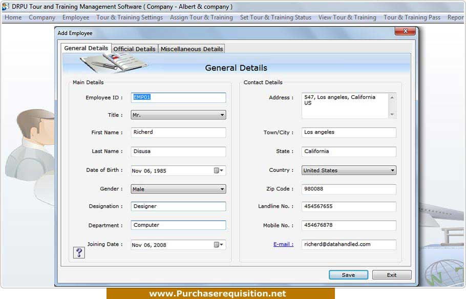 Staff Tour Scheduling Program software